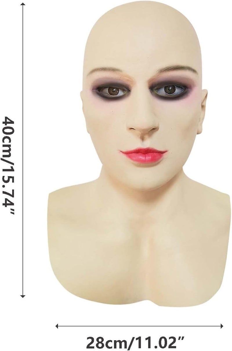 woobles Women's Skin Face-Masks, Super Soft Latex Beaty Women Face-Masks, Costume Party - Image 2